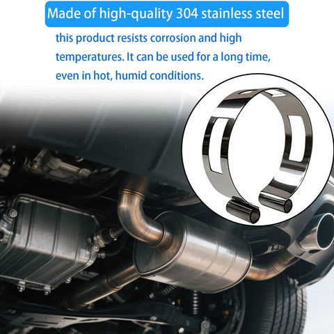 Beefy 2 Inch Stainless Steel Exhaust Clamp On Welding Kit for heavy-duty automotive exhaust fabrication and professional tack welding