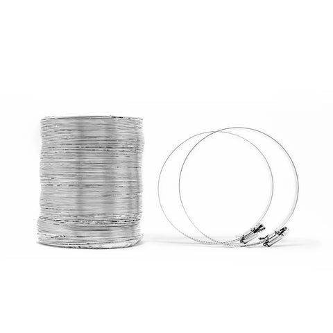 4 Inch Flexible Aluminum Dryer Duct 10 Foot With 2 Premium Clamps for easy installation and universal compatibility.