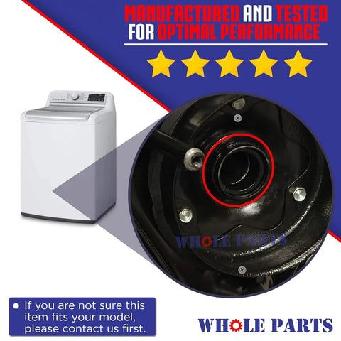 Heavy Duty Upgraded Washer Center Post Bearing And Seal Kit displaying washer parts and assembly for smooth drum operation.
