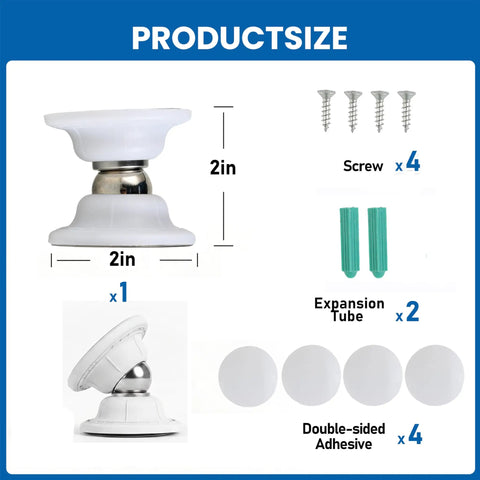 RV Magnetic Door Catch Kit For Camper, Trailer, And Motor Home Weather Resistant Door Holder 2-inch white components display