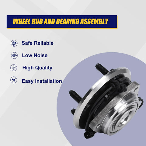 2 Pack Front Wheel Bearing And Hub Assembly 513272 For 2007 2008 2009 2010 Jeep Wrangler Front With 5 Lug Bolts And ABS Compatible