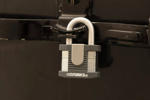 50mm Laminated Steel Padlock 2 Pack With Beefy Boron Shackle, Stainless Steel Ball Bearing Lock, Soft Touch TPE Cover on Gate
