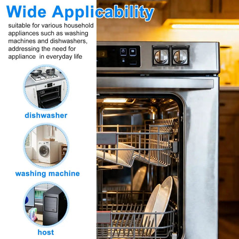 Open dishwasher with Clear Button Cover Shield For Home Appliances, Self Adhesive Push Button Guard That Keeps Your Washing Machine And Dishwashers From Accidental Taps