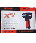 Box of One Half Inch Stubby Air Impact Wrench With 885 Ft Lbs Max Torque For Tight Engine Spaces, Brake Repair And Auto Maintenance