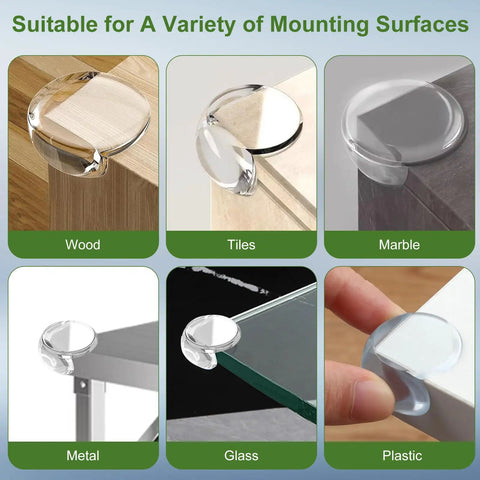 36 Pack Clear Corner Protectors For Baby Rock Solid Table Edge Guards For Furniture Foolproof Child Proofing Bumpers on diverse surfaces