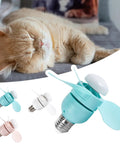 ZEPFJHE E27 Ceiling Fan with LED Light Brushless Motor for Bedroom, Green, featuring a compact design cooling a sleeping cat.