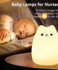 Super Cute Cat Lamp Night Light For Kids Bedroom And Baby Silicone Kitty Nightlight Tap Control 6 Inch BPA Free Ideal Gift