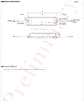 Technical drawing of 24V 10A 240W LED Power Supply With PFC, Single Output Switching Driver For LED Lighting, CV And CC Modes, Universal AC Input, Low Standby Power Under 0.5W, Suitable For Dry Damp Wet Locations, 5 Year Warranty.