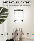 LED Wall Sconce With 3 Color Temperatures 3000K 4000K 5000K Dimmable 15W 120V CRI 90 Plus Brushed Nickel Modern Wall Mount Light