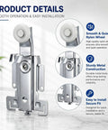 4 Piece Panel Wardrobe Door Rollers 7/8 Inch Replacement Hardware For Older Style Sliding Closet Doors Glides Like A Champ with nylon wheel