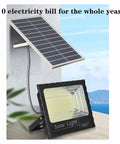 JUDYSSY Solar Safety Light, Home Outdoor Flood Light Garden Wall Light Led Sol, Black with solar panel for energy efficiency.
