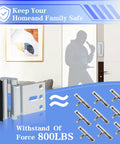Child Safe Door Reinforcement Lock 2 Pack With 800 Pounds Of Force Heavy Duty Aluminum Inward Door Security Lock