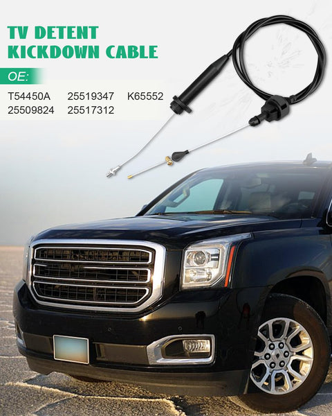 TV Detent Kickdown Cable For GM 4L60 Transmission, 700R4 Style, 45.2 Inch by 54 Inch, Fits TH 2004R 1981 1990 And TH 700R4 1982 1992, Replaces K65552, Essential Upgrade For Smooth Shifts on cable with GM SUV