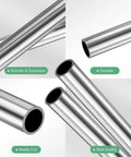 Amazon M METERXITY 2-pack 400mm stainless steel tubes, 10mm OD, 0.2mm wall, seamless 304 SS