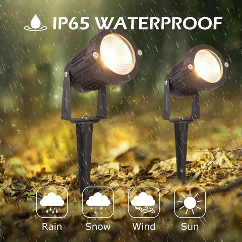 Low Voltage Outdoor Landscape Lights Set Of 6 With 7W 700LM LED Pathway Garden Tree Yard Lighting Warm White 2700K Waterproof IP65