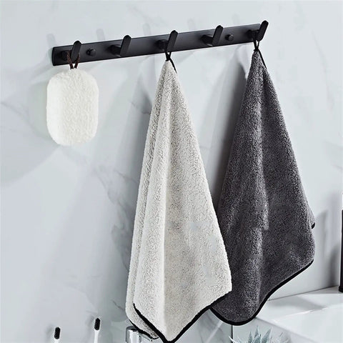 Tough As Nails Wall Mounted Coat Hooks With Slick Black Finish For Heavy Duty Closet And Bathroom Storage Game Changer Space Saving Rack For Coats Hats Bags And Keys Daily Gear Organizer Set hanging towels in bathroom