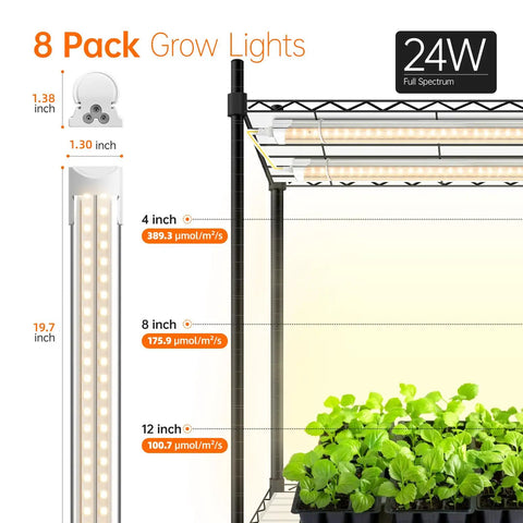 Straight Up Sweet Diy Plant Stand With Built In Led Grow Light Adjustable Wire Shelving For Custom Layering And Kickin Fresh Indoor Garden Organization Setup