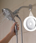 Top Shelf 2 Pack Large Shower Arm Flange Wall Cover With Solid 315 Inch Width Snugs Over Standard Half Inch Pipes Perfectly Heavy Duty Bathroom Hardware Update That Gets The Job Done Right, showcasing silver shower head and flange.