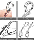 Double-ended bolt snap hook by ERKOON, 4.7 in, zinc alloy, heavy-duty, 5-pack.