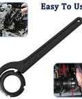 C Hook Spanner Wrench Black Adjustable Hook Tool Carbon Steel Spanner Collet Chuck For 38-42mm Round Nut 6.6 Inch Length