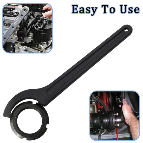 C Hook Spanner Wrench Black Adjustable Hook Tool Carbon Steel Spanner Collet Chuck For 38-42mm Round Nut 6.6 Inch Length