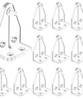 Crystal Clear Window Blind Hold Down Brackets No Sweat Mini Plastic Tension Clips For Roller Shades And Blinds Quick Setup sturdy clips set of twelve