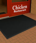 Outdoor Scraper Floor Mat 3 By 5 Ft Natural Rubber Durable Shoe Scraper With Beveled Edges at restaurant entryway