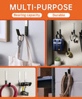 Heavy Duty Steel Hooks For Garage Storage And Tool Organization, Anti Slip PVC Coated Wall Mount Hooks displayed with various items.