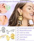 600 Piece Stainless Steel Earring Post And Back Set For Do It Yourself Jewelry Making Dope Hypoallergenic Silver And Gold Posts