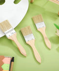 30 Piece 12mm Flat Stain Brush Set With Thick Wood Handles For Decks Fences Trim And Interior Exterior Walls Provides Smooth Coverage