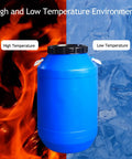 Food Grade Plastic Sealed Storage Barrel With Inner And Outer Double Seal Screw Lid, Airtight Heavy Duty Water blue against fire and ice