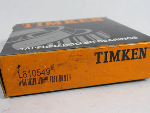 Box of Tapered Roller Bearing Cone L610549 High Performance Replacement Part for Cars and Light Trucks with visible label