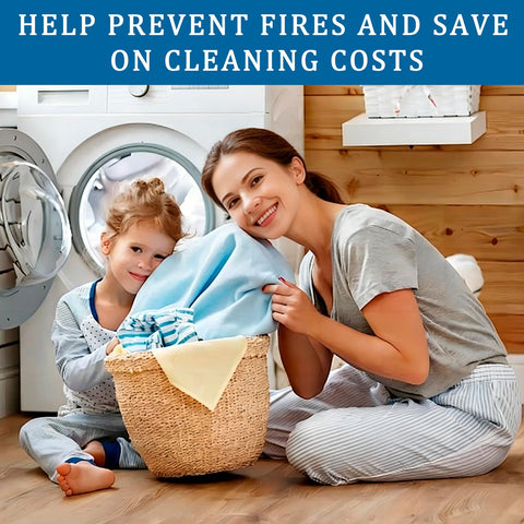Mother and child doing laundry in front of washer, Ultimate Dryer Vent Cleaning Kit With Flexible Brush And Universal Vacuum Attachment