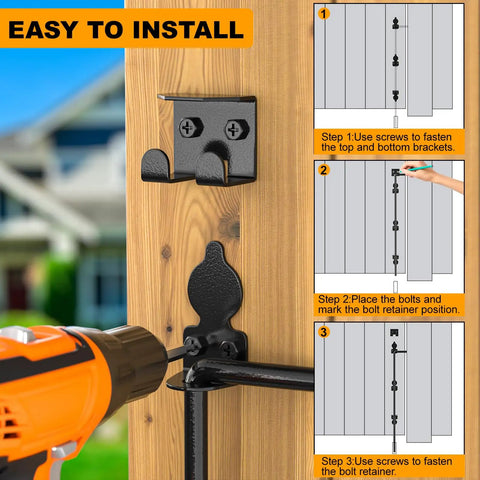 Tough As Nails 36 Inch Cane Bolt Drop Rod For Gate Security Latch Corrosion Resistant Steel Rock Solid Outdoor Installation No Fuss Setup For Barn Or Fence Gates Daily