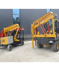 Beast Of A High Efficiency Pile Driver For Guardrail Posts And Road Construction Jobs, rugged steel heavy-duty machine outdoor view