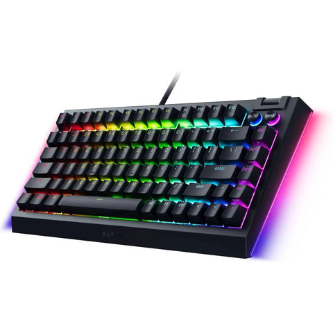 Premium Compact 75 Percent Layout Mechanical Gaming Keyboard Featuring Hot Swap Orange Tactile Switches Solid Aluminum Chassis RGB backlit design