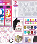Resin Jewelry Making Starter Kit For Beginners With Molds And Tools Silicone Casting Molds Clear Epoxy Resin Kit includes resin and molds.