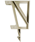 Dekmate Deck Bench Bracket Sand Finish For 2x4 And 2x6 Posts And Joists Made From Durable Structural Resin Includes Hardware And Instructions Compatible With Railing Brackets Adjustable Size For A Custom Easy Clean Deck Bench Bracket close-up view