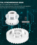 Heavy Duty Aluminum Synchronous Pulley Pair for Motor Belt Drives, 8mm bore, 4mm groove width, precision machined for mini lathes.
