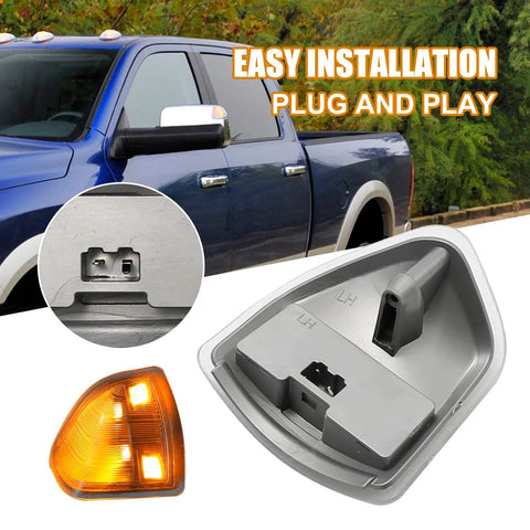 Left And Right Led Side Mirror Turn Signal Lights Replacement For 2010 To 2018 Dodge Ram 1500 2500 3500 4500 5500