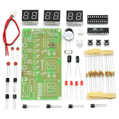 Six Digit LED Digital Clock DIY Kit For Arduino Projects Hands On Soldering Practice Board For Makers With AT89C2051 MCU