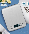 Digital Kitchen Scale For Baking And Weight Loss Grams Ounces For Cooking With Backlit LCD Tare Function Stainless Steel Platform