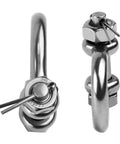 Pro Grade 316 Marine Stainless Steel D Ring Shackles Heavy Duty Anchor And Towing Rigging Gear Built Like A Tank For Boats And Yachts Including Secure Cotter Pins, showing pin mount detail.