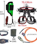 Pro Grade Tree Climbing Kit With Spikes And Adjustable Straps, Steel Core Flip Line, Carabiners, Rope Bag, Safety Harness.