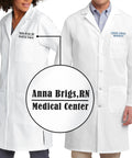 Personalized Embroidered Lab Coat For Men 42 Inch Custom Name Text Medical Laboratory Coat Medium Size Durable Comfort Fit