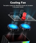 Cooling fan system of Beast Mode 3000W Power Inverter ensuring air circulation with LED indicators and durable design.