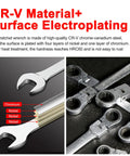 17mm Ratchet Wrench Combo With Matte Anti Rust Finish Beefy Chrome Vanadium Steel Durable Flexible Head Ratcheting Wrench