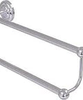 Prestige Que 30 Inch Double Towel Bar In Satin Chrome Solid Brass Construction With Concealed Mounting Hardware Two Bar Setup