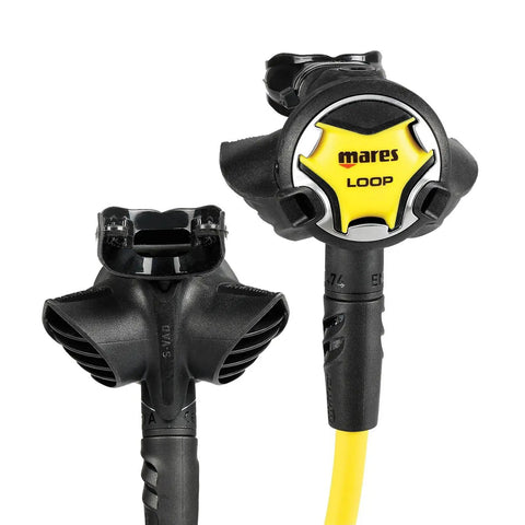Go To Workhorse Durable Lightweight Second Stage Scuba Regulator With VAD System For Natural Breathing At Any Depth Octopus Regulator For Easy Reliable Dives, showcasing yellow face and black hose detailing.