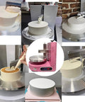 Portable Adjustable Cake Icing Machine With Automatic Decorating Smooth Coating And Scraping Tool For 4 To 12 Inch Cakes